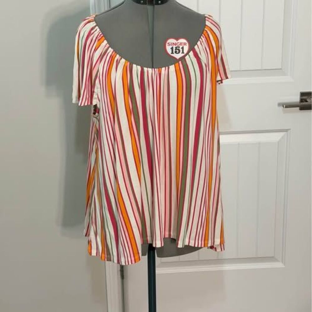3X Cato Sleep Striped Pajama Top Size 26/28W C7620